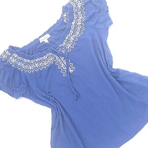 Embroidered Boho Top